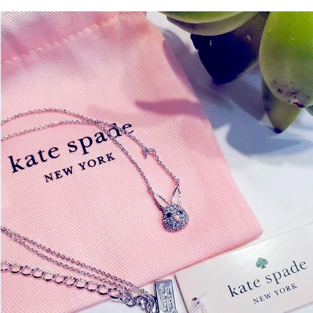 Kate Spade Novelty Magic Rabbit Mini Bunny Pendant Necklace
